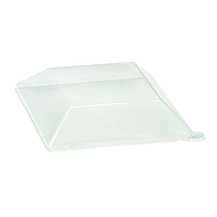 Coperchio in RPET trasparente quadrato 160x160mm H38mm