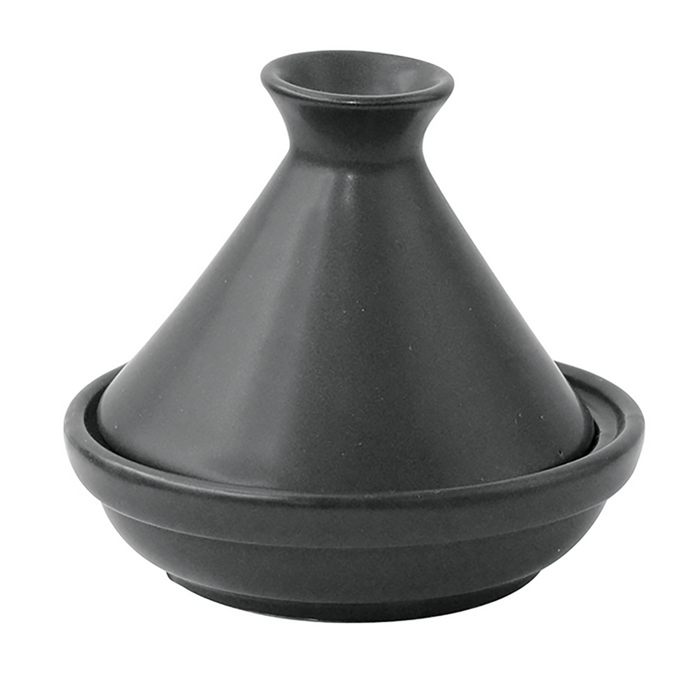 Mini tajin de porcelana negra A80mm - 4Uds