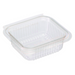 Envase rectangular PLA transparente con tapa bisagra 250ml 126x117mm A43mm - 50Uds