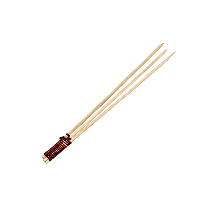Triple brocheta de bambú A80mm - 100Uds