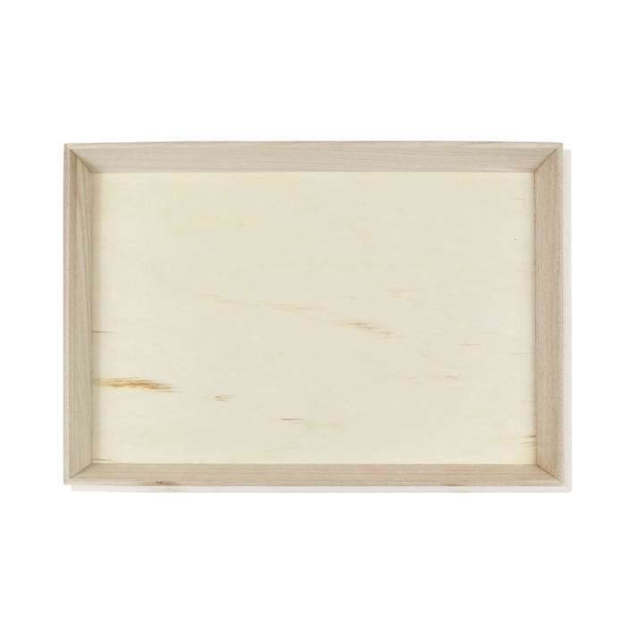 Vassoio da pasto "Noa" in legno 450x300mm H40mm