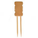 Pincho de bambú Mbola de doble rama con extremo de bloque de bambú 100mm - 24Uds