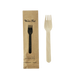 Tenedor de madera con funda de papel kraft A158mm - 50Uds