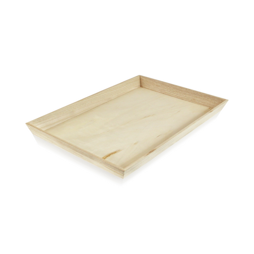 Bandeja rectangular de madera Noa 390x290mm A40mm - 10Uds