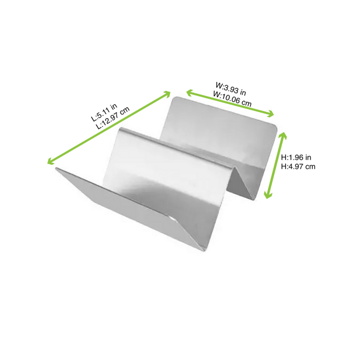 Supporto in acciaio inox per 2 tacos (FE40) 124x100mm H57mm