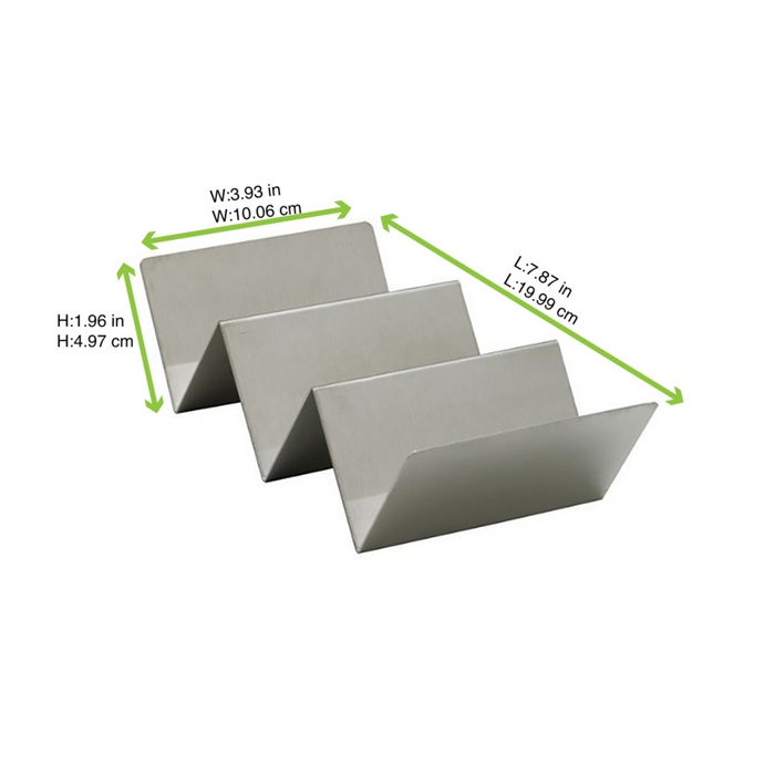 Supporto in acciaio inox per 3 tacos (FE40) 220x100mm H61mm