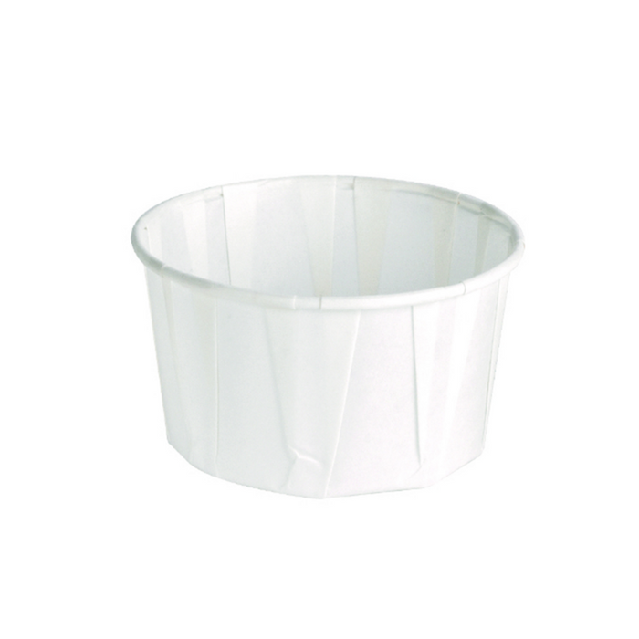 Coppetta in carta bianca plissettata anche per cottura in forno  H40mm 95ml