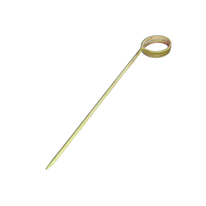 Pincho de bambú con extremo en forma de bucle 120mm - 100Uds