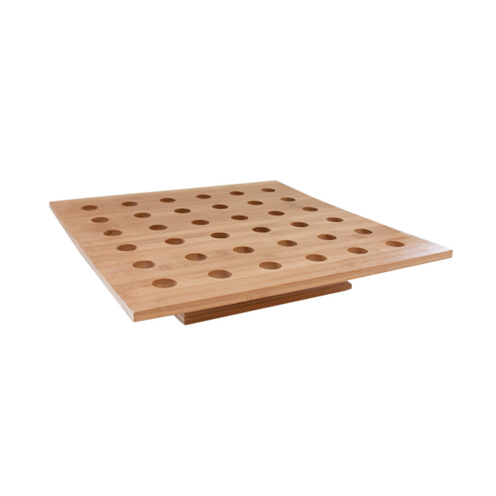 Supporto in bambù a 36 fori per coni 400x400mm H85mm