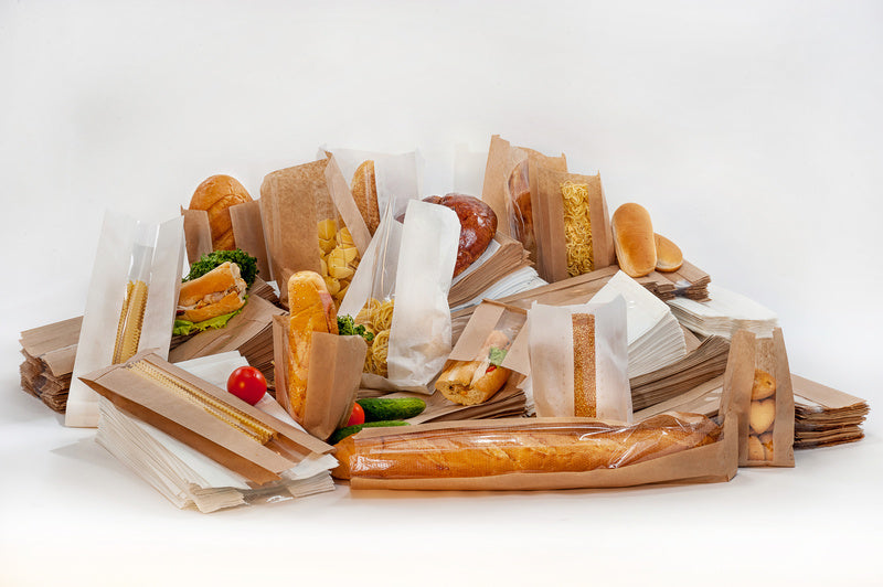 Sacchetto sandwich con finestra bianca ecologica (PAP22) 110x40mm H310mm