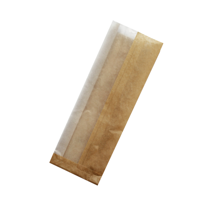 Sacchetto sandwich con finestra bianca ecologica (PAP22) 110x40mm H310mm