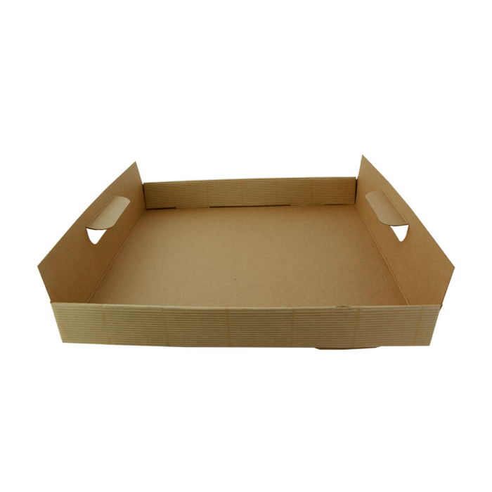Vassoio in cartone kraft con maniglie (PAP20) 390x290mm H42mm