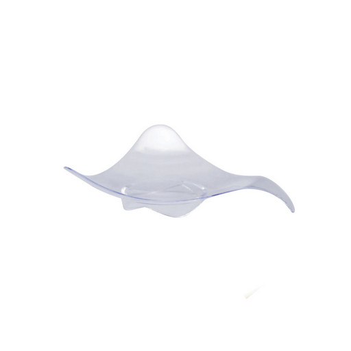 Mini plato transparente triángular. 80x80mm A20mm - 20Uds