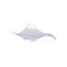 Mini plato transparente triángular. 80x80mm A20mm - 20Uds