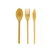 Kit cubiertos de madera 3/1: cuchillo tenedor servilleta, funda kraft A250mm - 50Uds