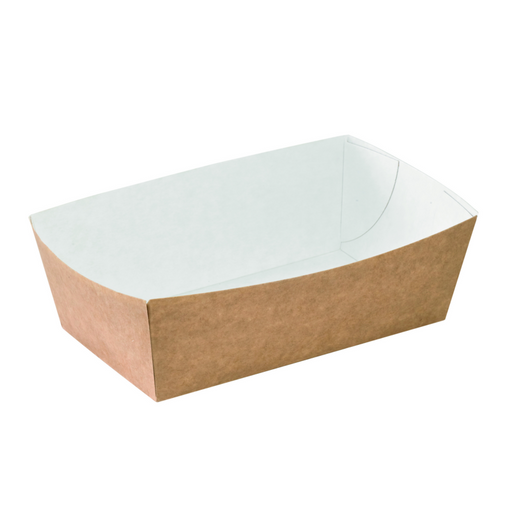 Bandeja de cartón Kraft 750ml 145x80mm A52mm - 100Uds