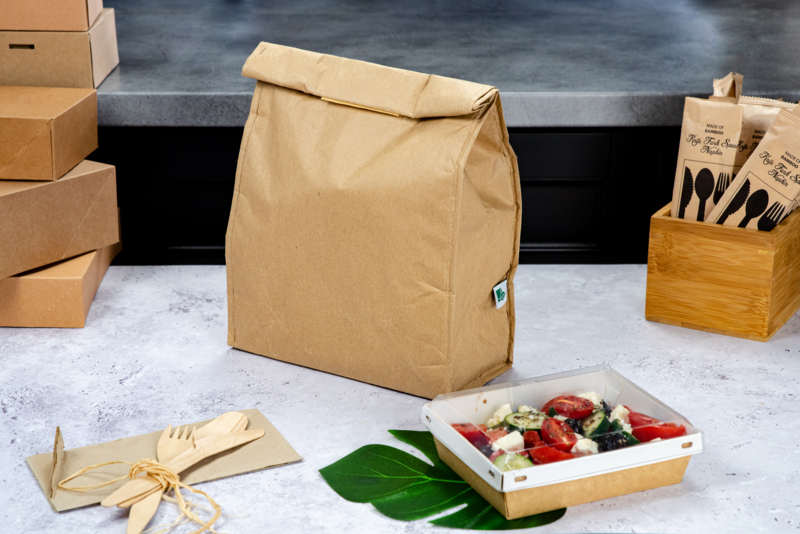 Borsa da pranzo isotermica con chiusura in velcro 245x120mm H350mm