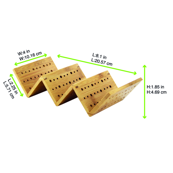 Supporto in bambù per tacos 212x100mm H50mm