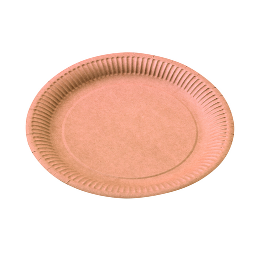 Plato redondo de cartón kraft Ø230mm - 50Uds
