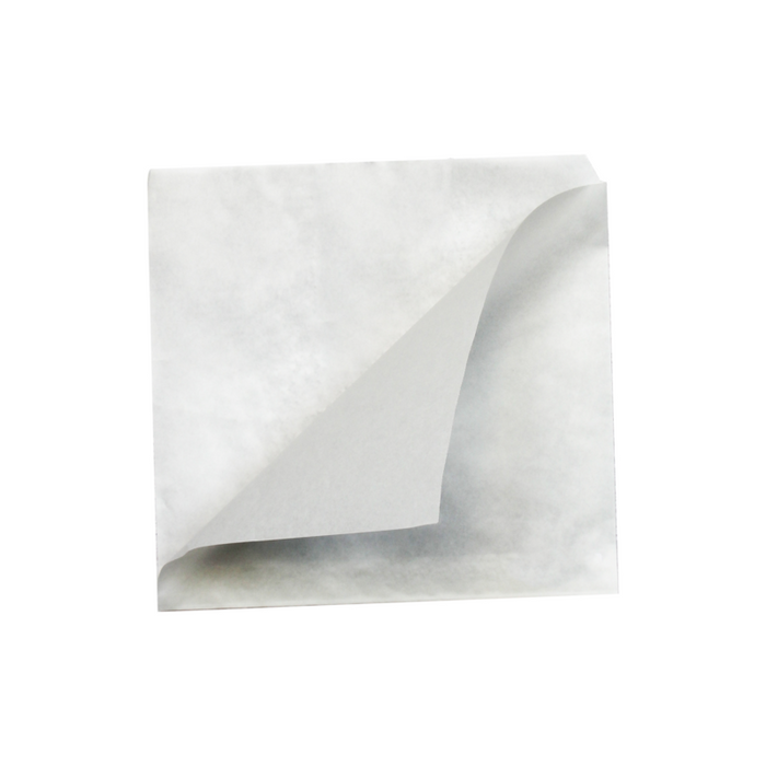 Sacchetto bianco antigrasso in carta bianco aperto su due lati (PAP22) 240x240mm