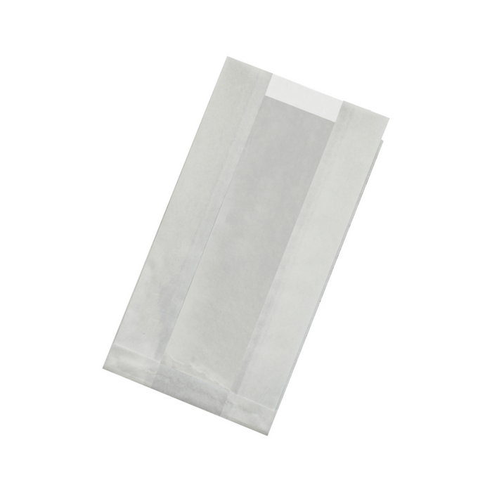 Sacchetto in carta kraft antiunto con finestra in PP (C/PAP81 + PP5) 220x120mm H50mm