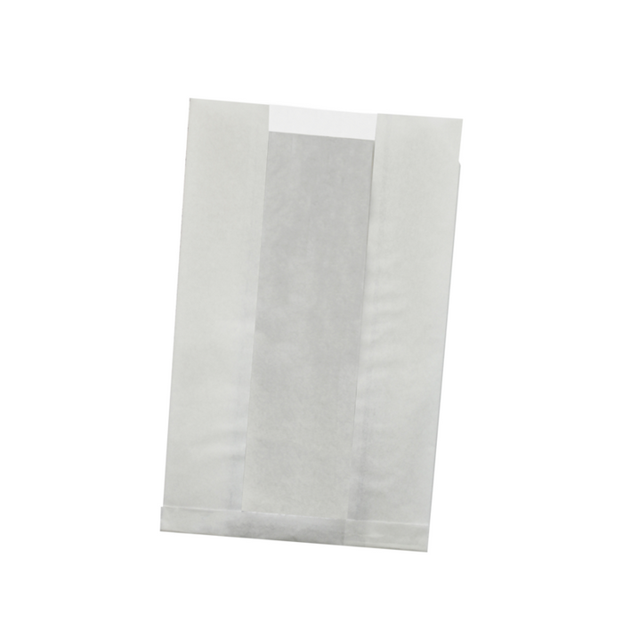 Sacchetto in carta kraft antiunto con finestra in PP (C/PAP81 + PP5) 280x180mm H80mm