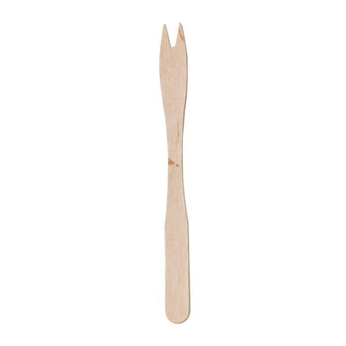 Tenedor de madera para patatas fritas 10mm A140mm - 500Uds