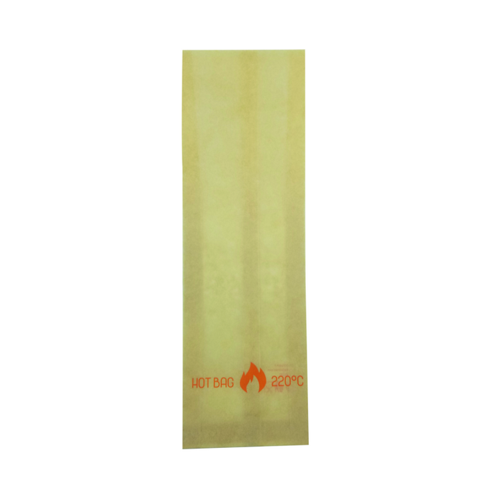 Sacchetto in carta scura kraft, speciale per forno 110x35mm H330mm