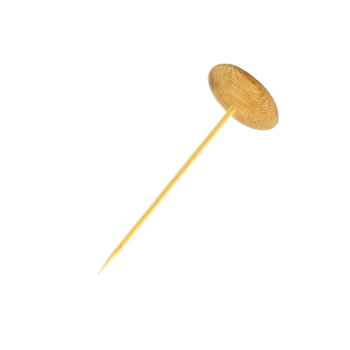 Pincho de bambú Thani acabada en punta con base redonda A93mm - 24Uds