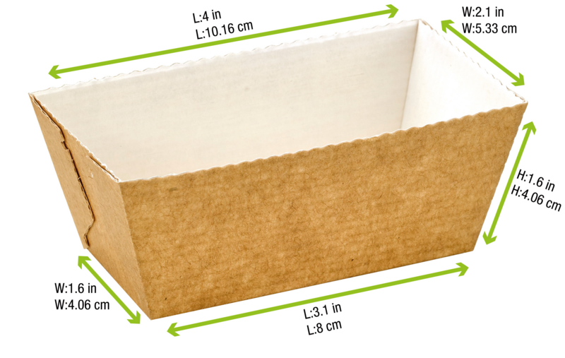 Stampo da forno in carta kraft 103x55mm H40mm