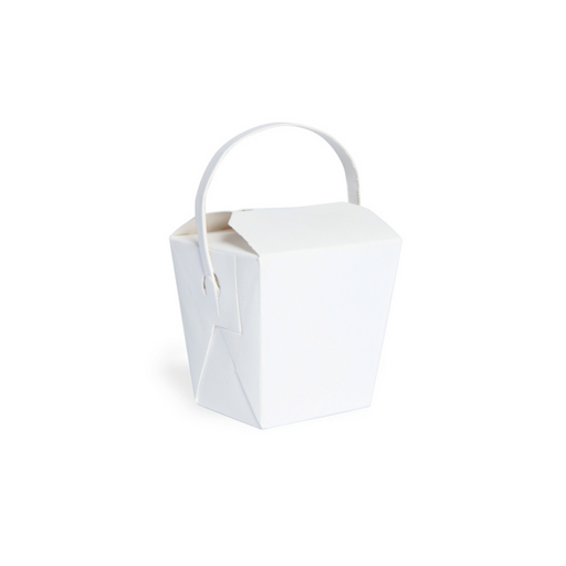 Mini caja de cartón blanca cuadrada con asa 230ml 65x71mm A70mm - 50Uds