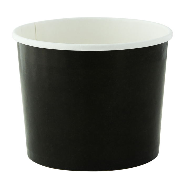 Tarrina de cartón negra para caliente/frío 320ml Ø90mm A70mm - 50Uds