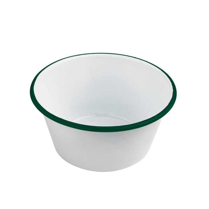 Ciotola Enamely smaltata con bordo verde (42)  H65mm 750ml