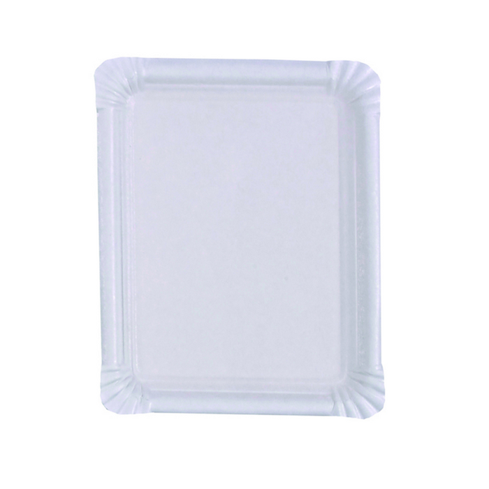 Piatto in cartone bianco 200x160mm