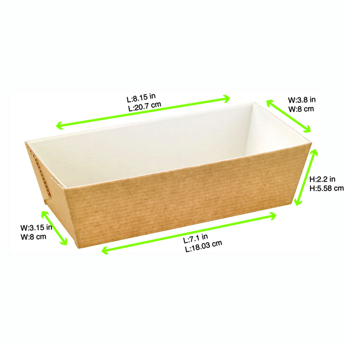 Stampo da forno in cartone con microcanule 206x96mm H55mm