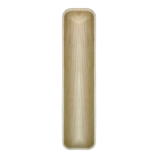 Bandeja rectangular de hoja de palmera 410x90mm A25mm - 25Uds