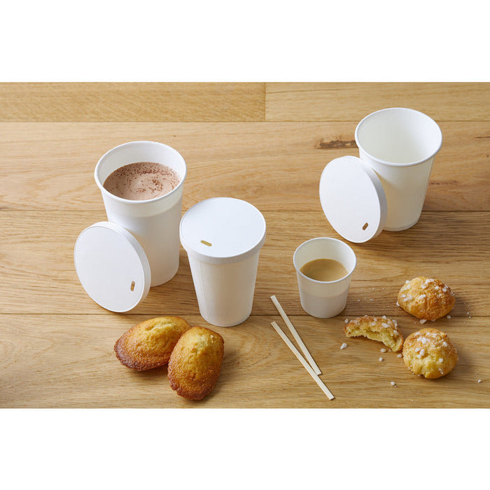 Coperchio in cartone bianco, alimenti caldi e freddi  H11mm