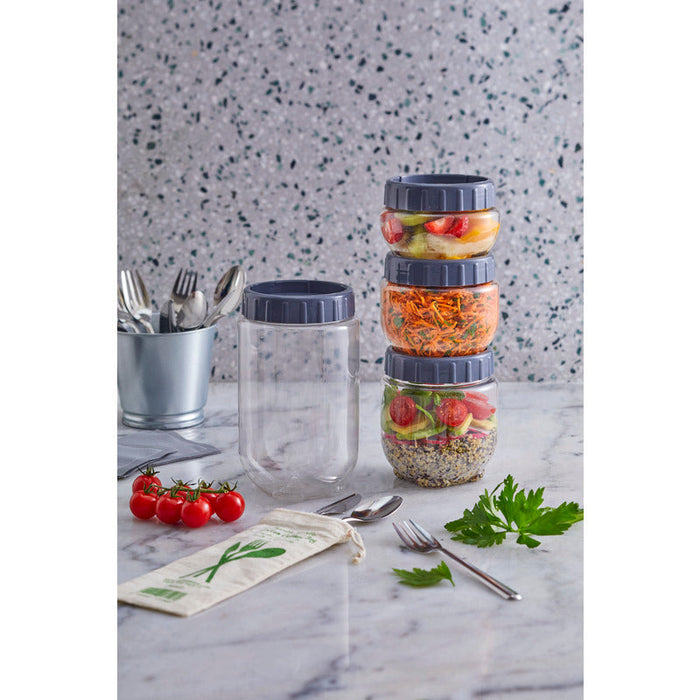 Set posate in acciaio inox 3/1 con custodia in carta (FE40 + PAP22) 210x60mm H15mm