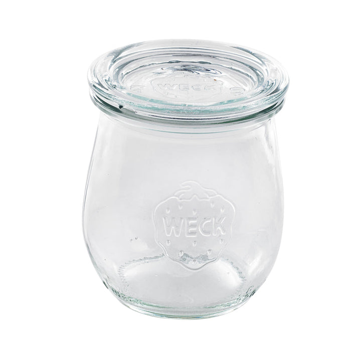 Barattolo Weck con coperchio in vetro incluso, guarnizioni e ganci venduti separatamente (GL70)  H86mm 200ml