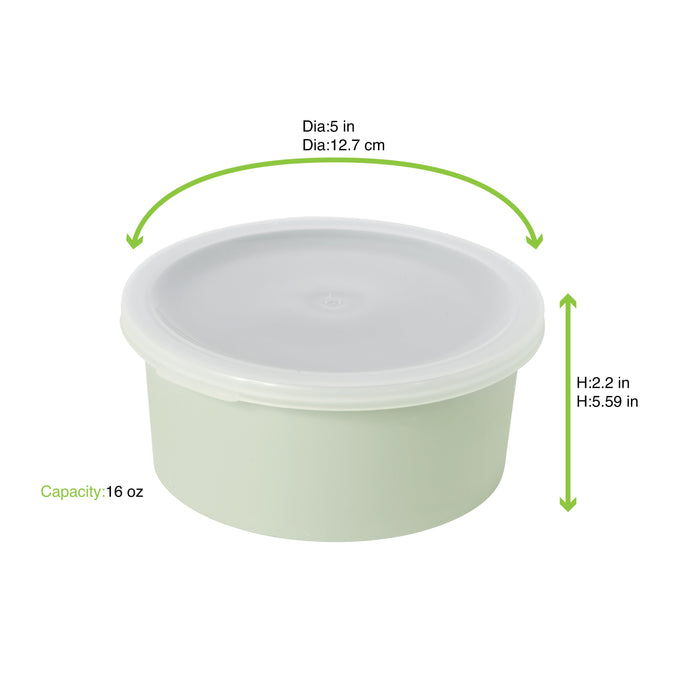Ciotola rigida riutilizzabile Phoenix verde acqua (PP5)  H55mm 470ml