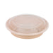 Cuenco reutilizable PP injectado beige con tapa transparente 700ml Ø182mm A51mm - 50Uds