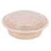 Cuenco reutilizable PP injectado beige con tapa transparente 980ml Ø182mm A67mm - 50Uds