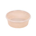 Cuenco reutilizable PP injectado beige con tapa transparente 300ml Ø120mm A41mm - 50Uds