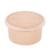 Cuenco reutilizable PP injectado beige con tapa transparente 225ml Ø98mm A49mm - 50Uds
