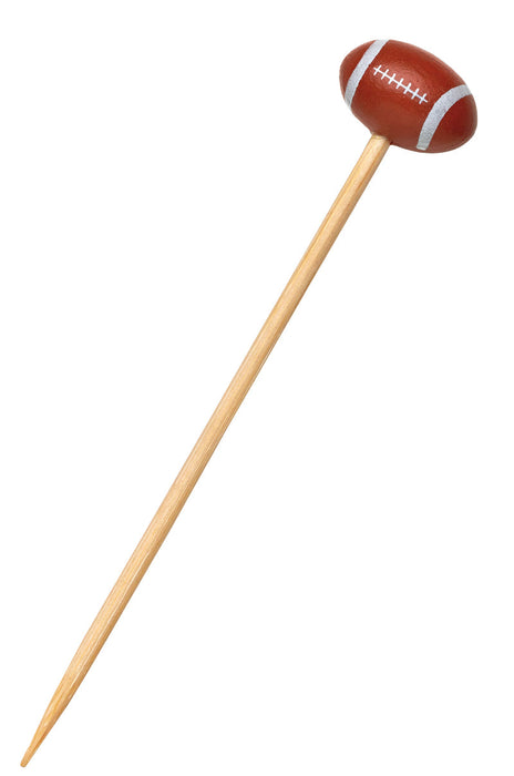 Stecchino in bambù con decorazione football americano (FOR50)  H120mm