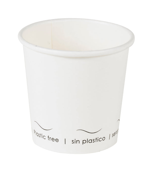 Bicchiere cartone bianco Eden plastic-free (PAP20)  H60mm 90ml