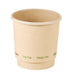 Vaso de cartón marrón de fibra de bambú de doble pared sin plástico, Base Agua 120ml A62mm - 25Uds