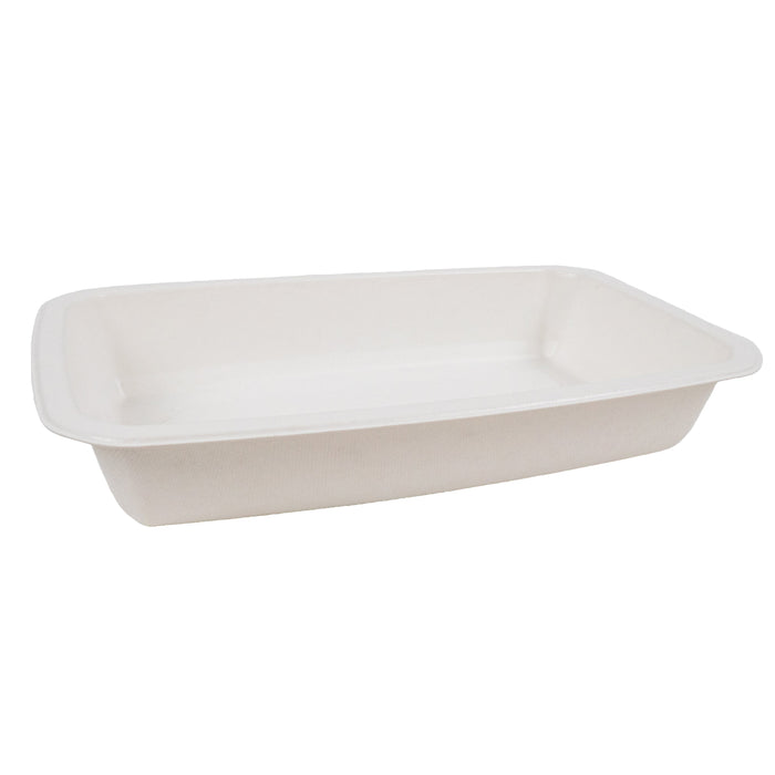 Vaschetta sigillabile in polpa di canna da zucchero 1/4 265x160mm H45mm 1200ml
