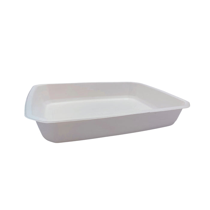 Vaschetta sigillabile in polpa di canna da zucchero 1/2 325x265mm H52mm 3000ml