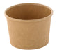 Tarrina caliente/frio en cartón kraft marrón sin plástico , Base agua 75ml A40mm - 50Uds